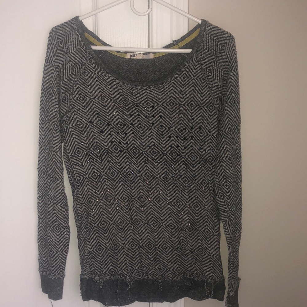 Distressed long sleeve buckle shirt